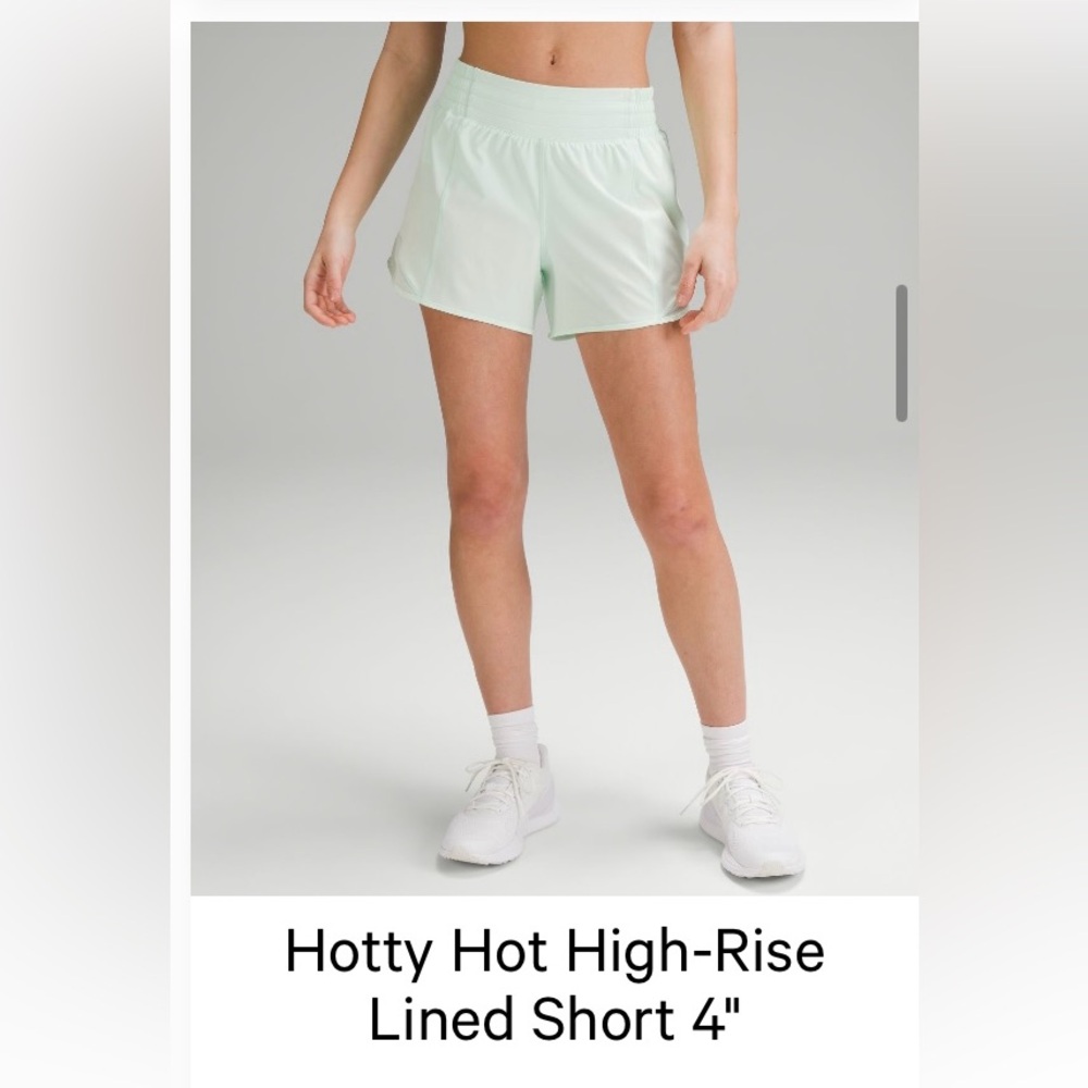 Lululemon Hotty Hot HR 4” in Mint Moment